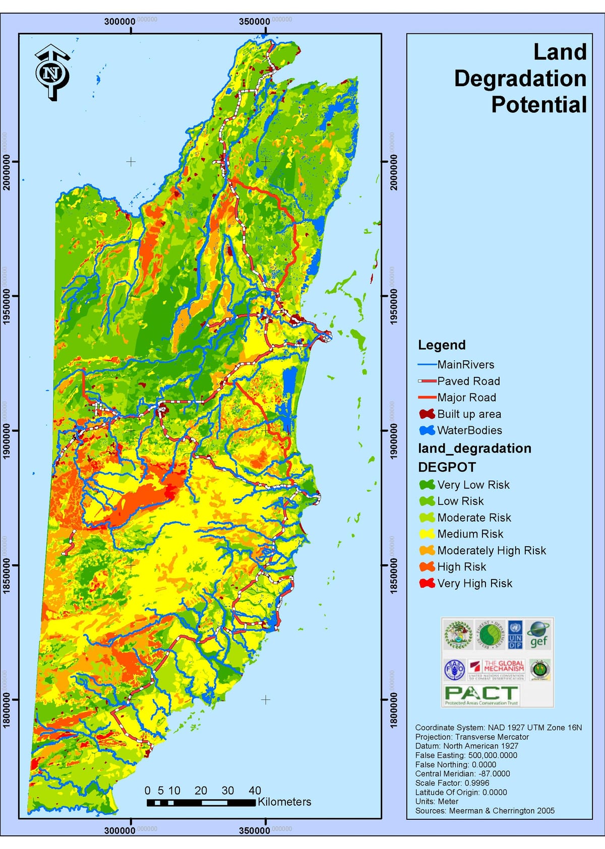 Mapa ng Belize klima