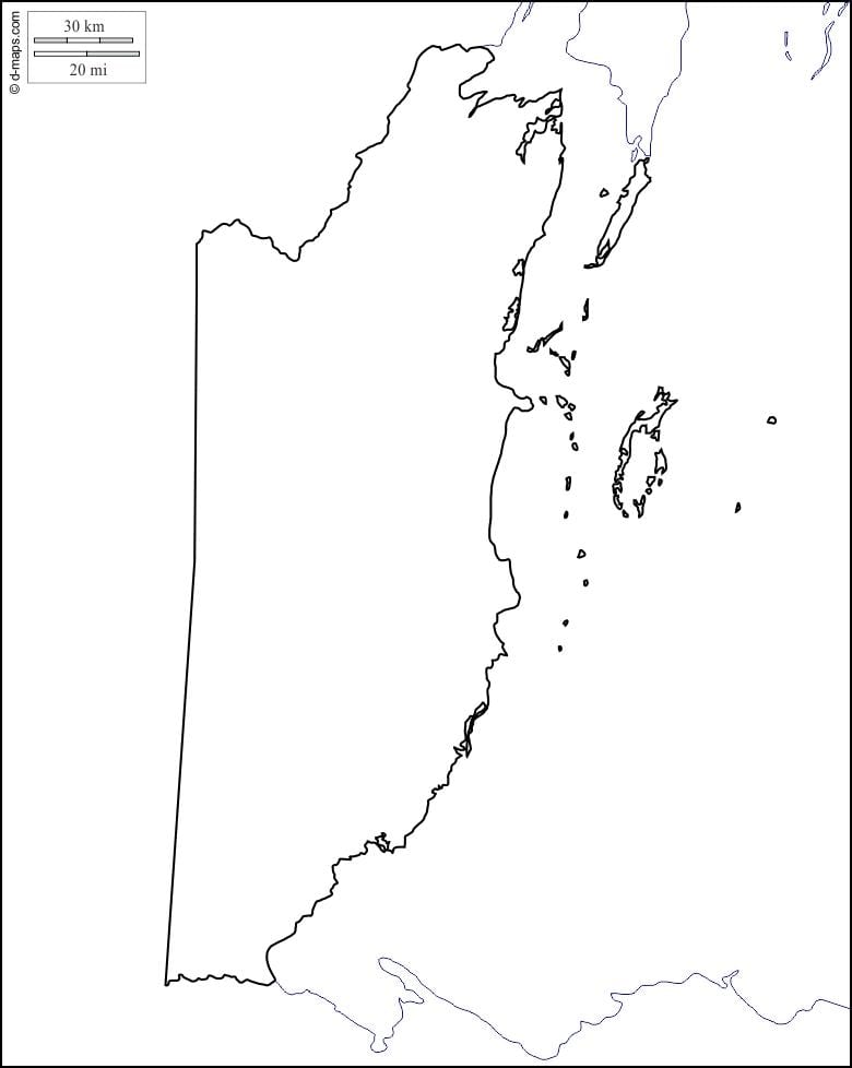 Mapa ng Belize balangkas