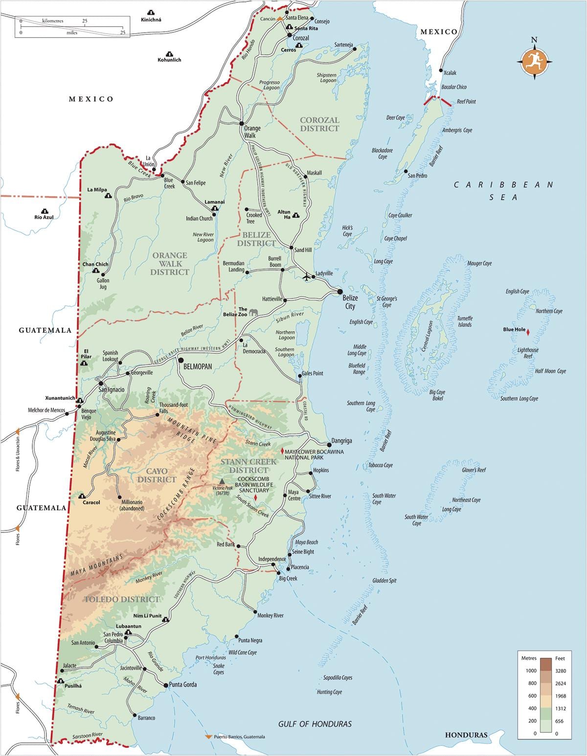 Mapa ofBelize turismo village
