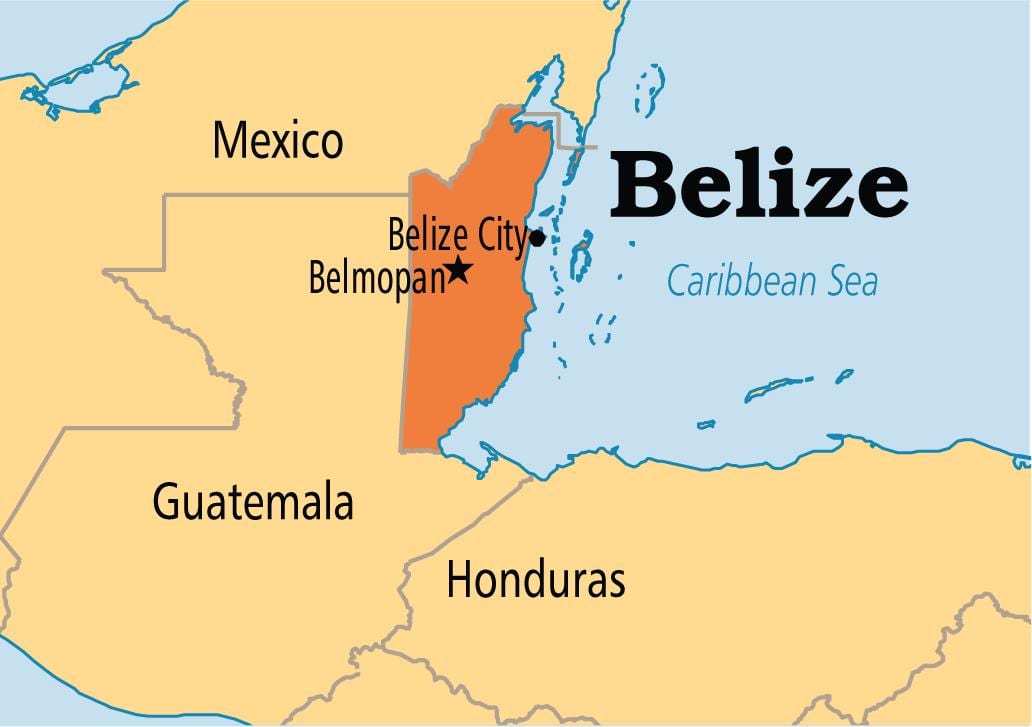 mapa ng belmopan Belize