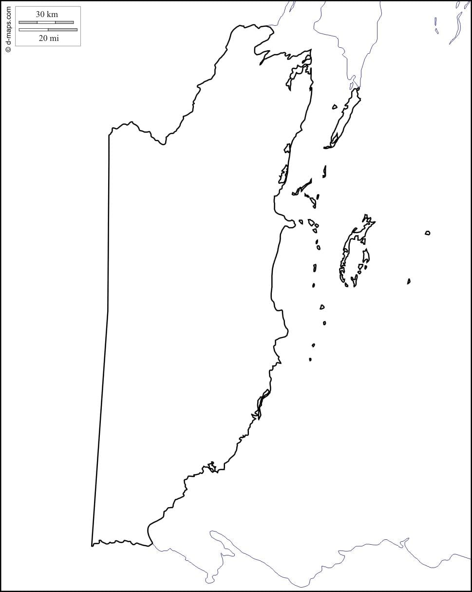 Mapa ng blangko Belize