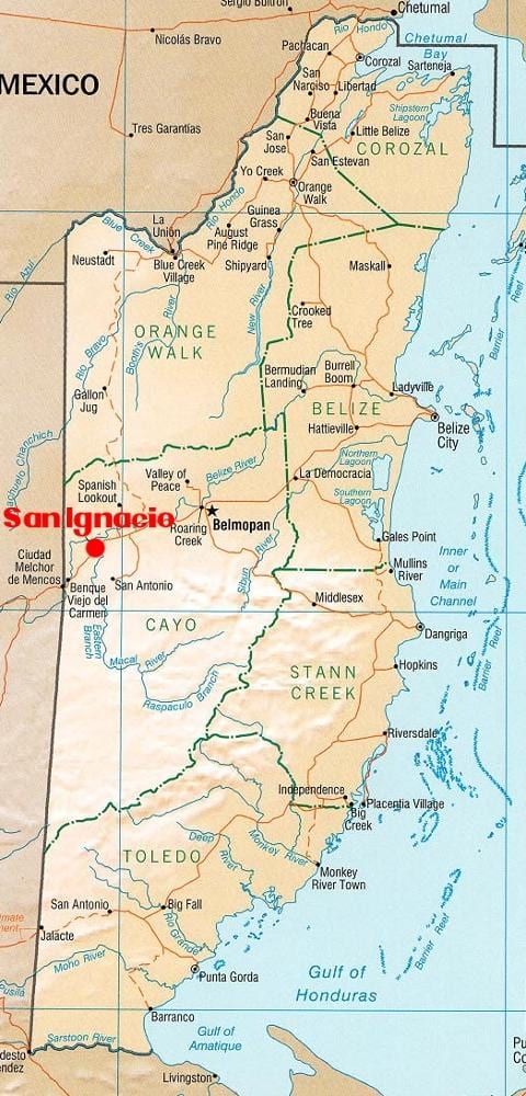 Mapa ng san ignacio Belize
