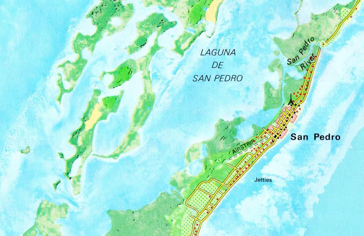 san pedro Belize mapa ng kalye