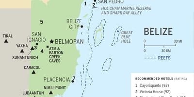 Mapa ng Belize beach