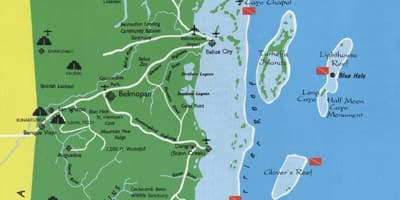 Mapa ng Belize dive