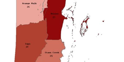 Mapa ng Belize populasyon