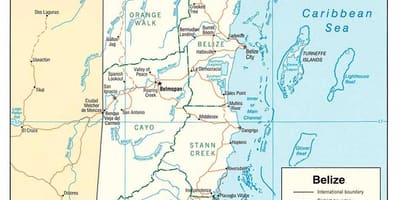 Belize ilog mapa