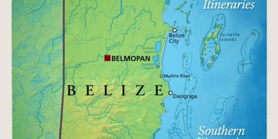 Mapa ng Belize sailing
