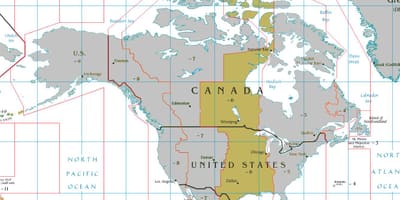 Mapa ng Belize time zone 