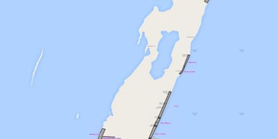 Mapa ng embegris caye Belize