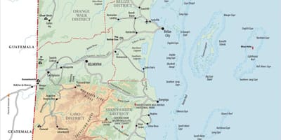 Hopkins village Belize mapa