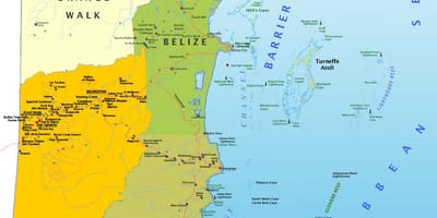 Mapa ng Belize sa nayon
