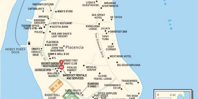 Mapa ng placencia village Belize