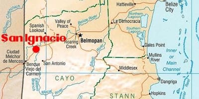 Mapa ng san ignacio Belize