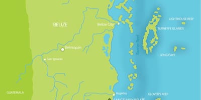 Mapa ng santuwaryo Belize
